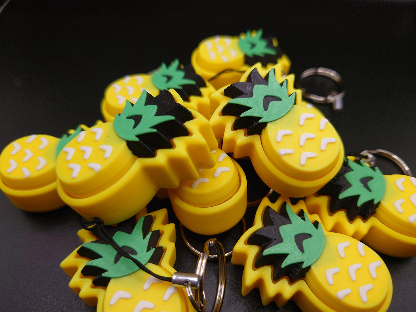 Pineapple Fidget EDC Anxiety Aid Keyring Clicker