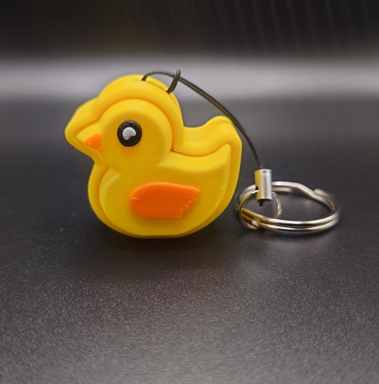 Clicky Duck Fidget Toy Keychain Open Eye Duck