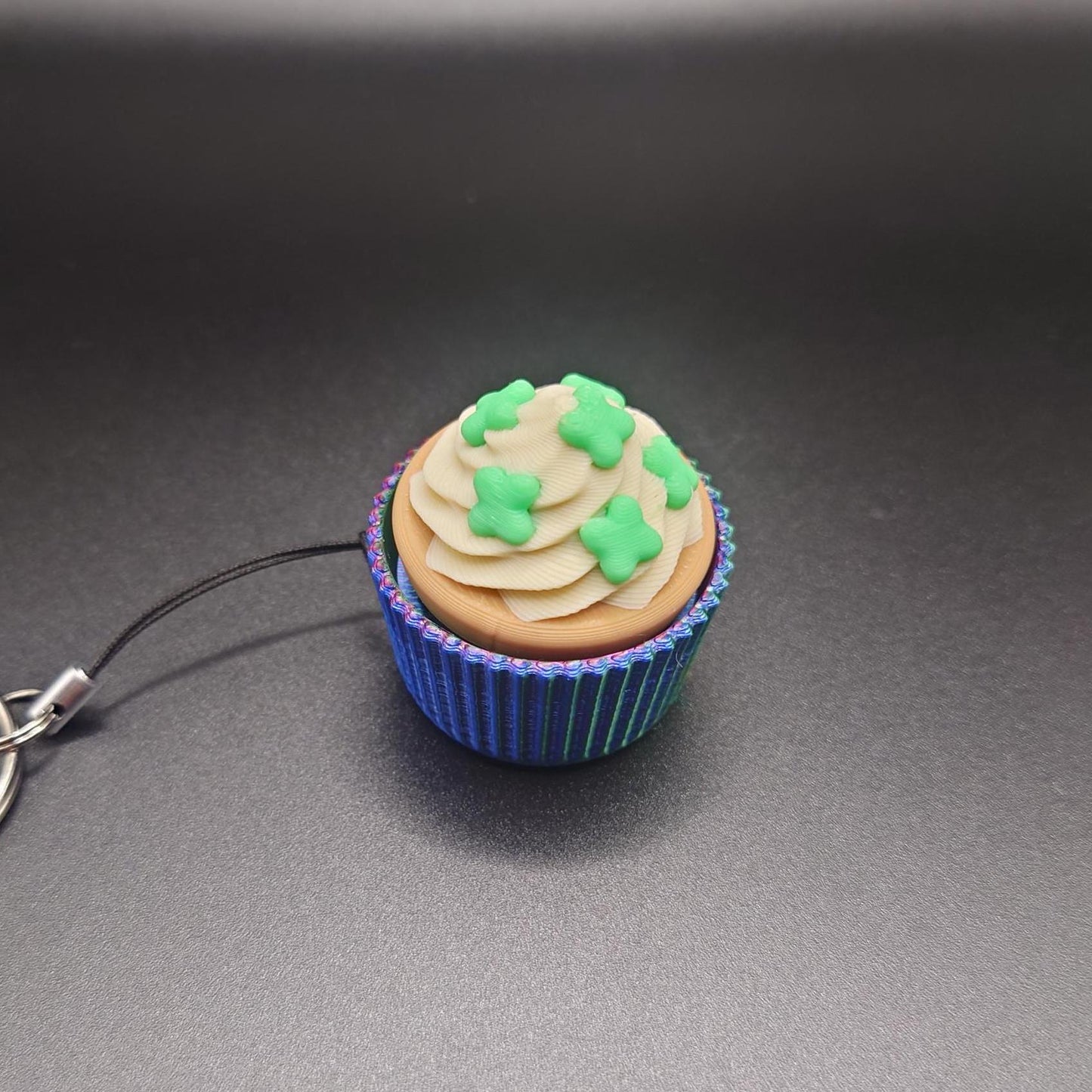 Cupcake Clicker - 3D Printed Keyboard switch Fidget Keyring Vanilla Clovers