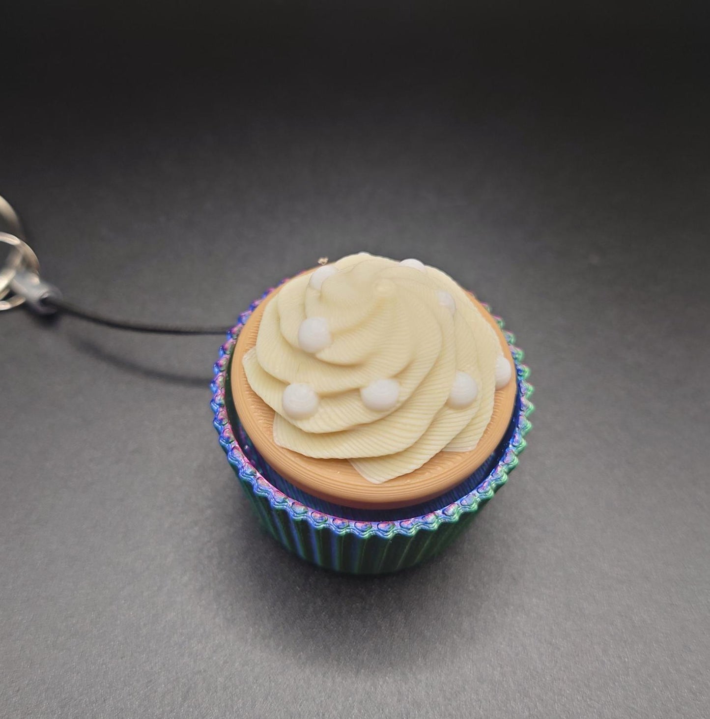 Cupcake Clicker - 3D Printed Keyboard switch Fidget Keyring Vanilla Sprinkles