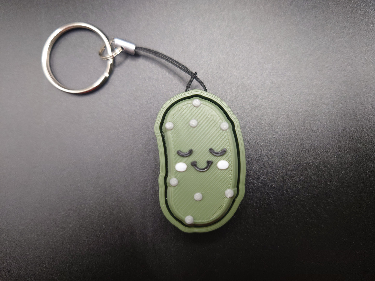 Clicky Pickle fidget toy - 3D Printed Keyboard switch Fidget Keyring Dark Green 5.