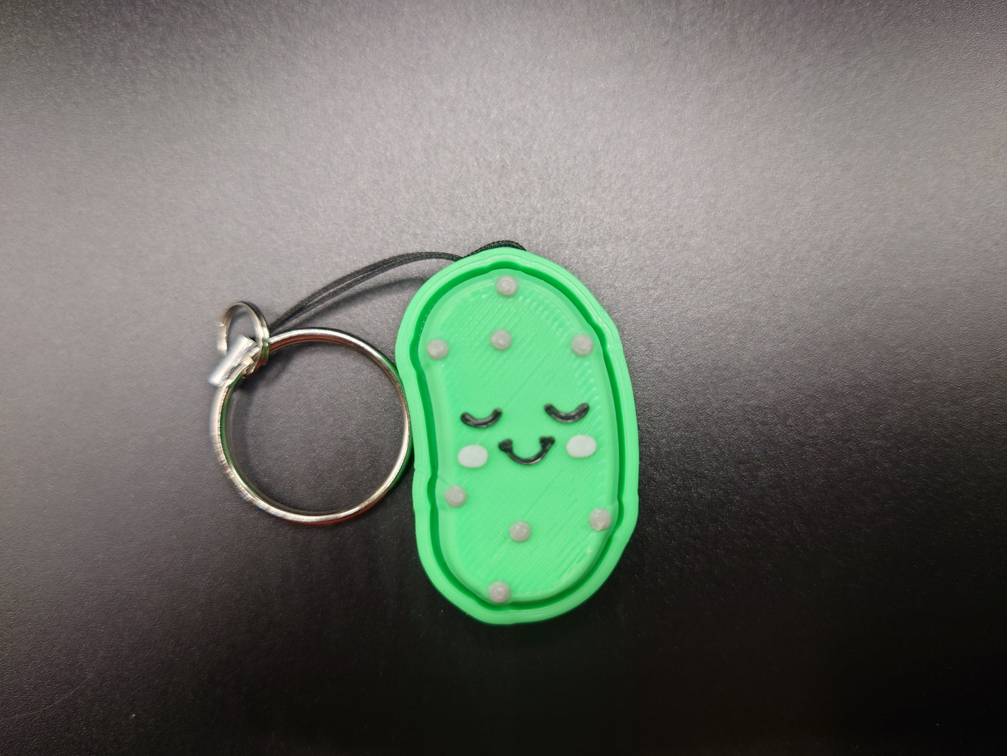 Clicky Pickle fidget toy - 3D Printed Keyboard switch Fidget Keyring Light Green 5.