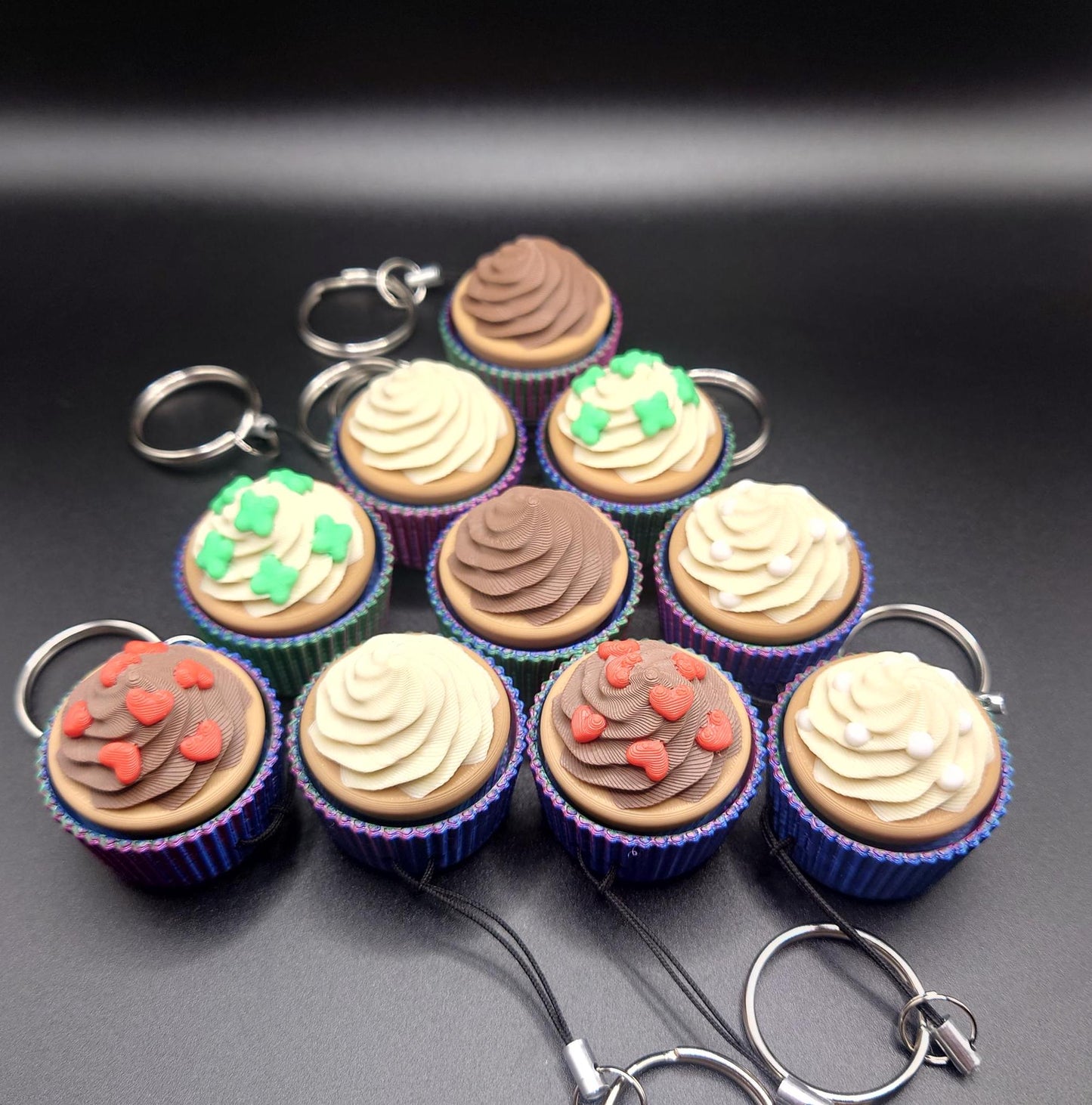 Cupcake Clicker - 3D Printed Keyboard switch Fidget Keyring