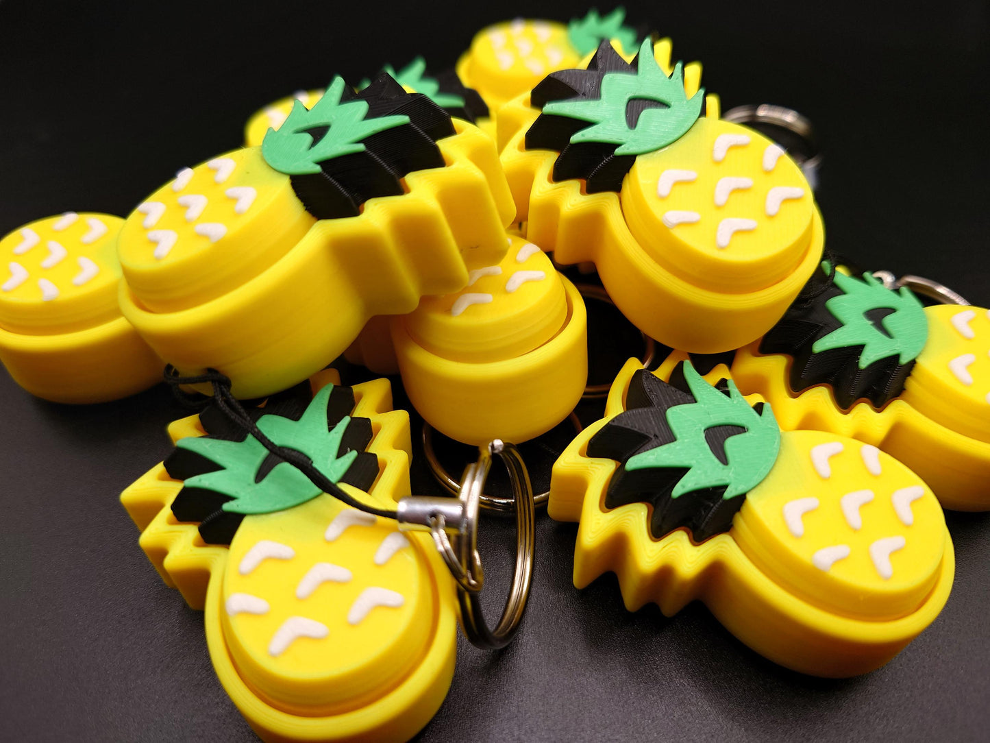 Pineapple Fidget EDC Anxiety Aid Keyring Clicker
