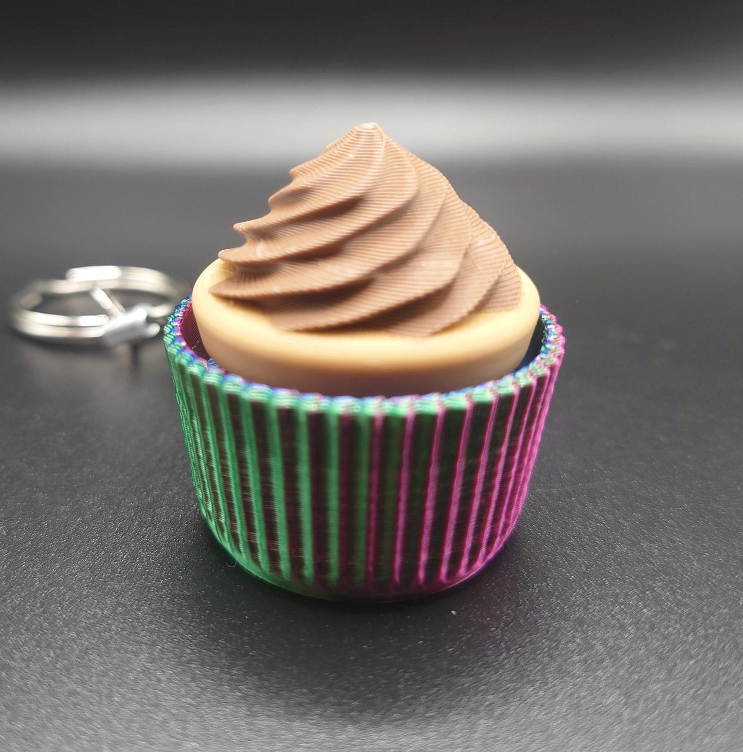 Cupcake Clicker - 3D Printed Keyboard switch Fidget Keyring Chocolate