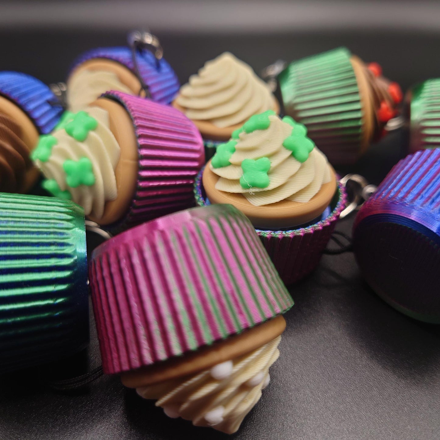 Cupcake Clicker - 3D Printed Keyboard switch Fidget Keyring