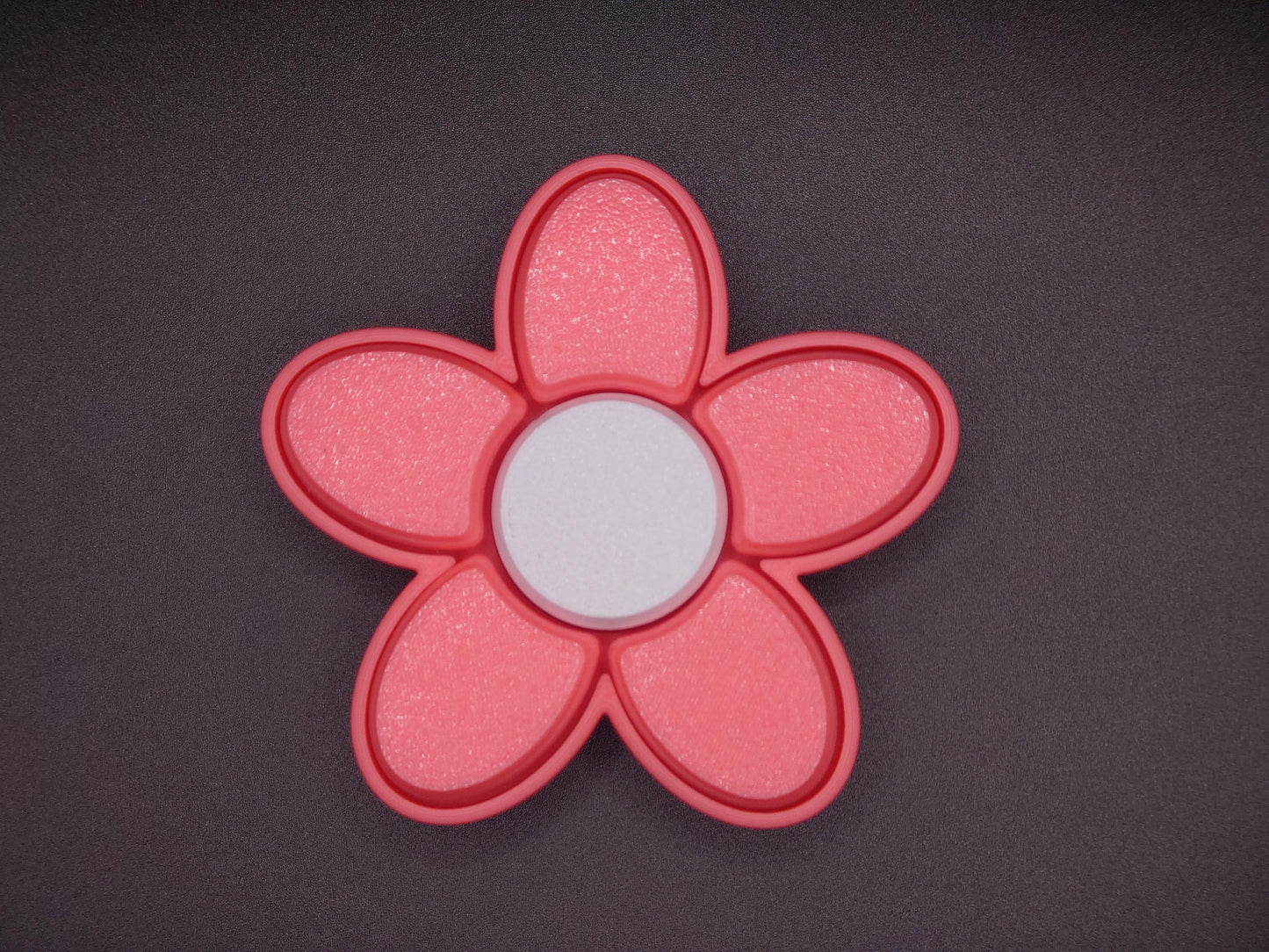 Spring Flower Fidget Spinner And Keyboard Sensory 5 Key Clicker Pink