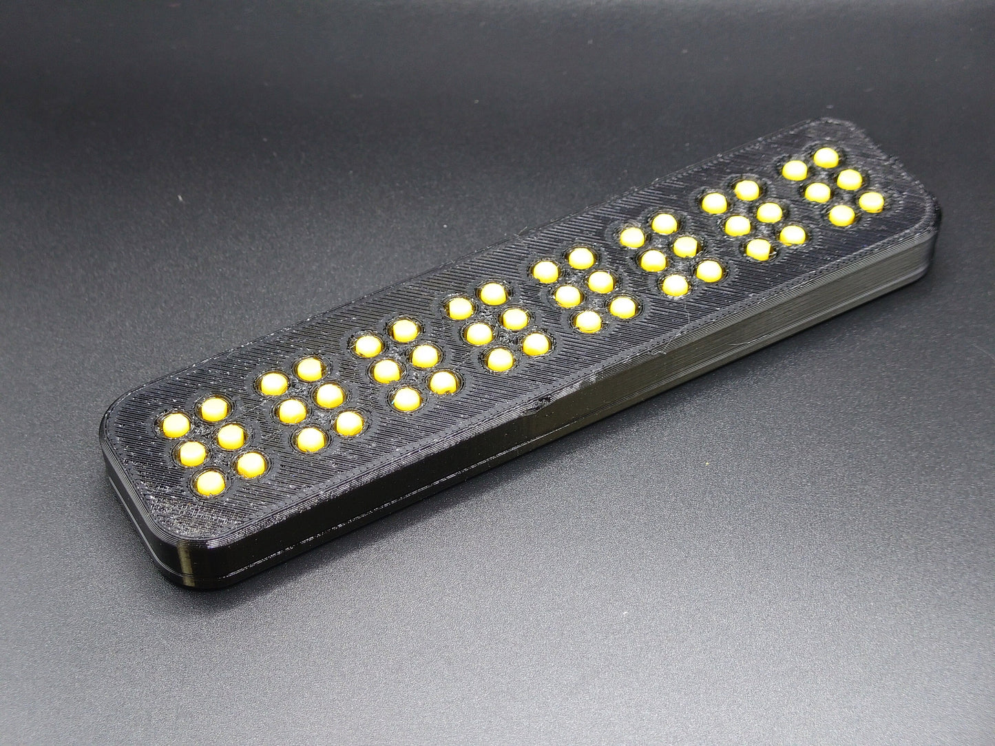 3D Printed Braille Training 8 Cell Learn Braille easily - Sensory Toy Black Yellow