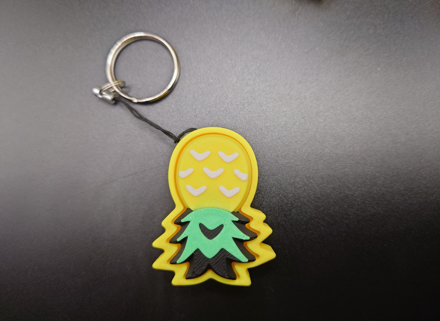 Pineapple Fidget EDC Anxiety Aid Keyring Clicker Upside Down