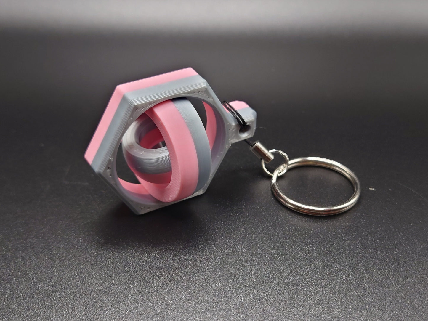Hexagon Spinner Keychain - Fun Fidget Toy on the Go
