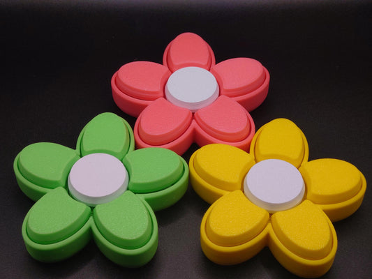 Spring Flower Fidget Spinner And Keyboard Sensory 5 Key Clicker