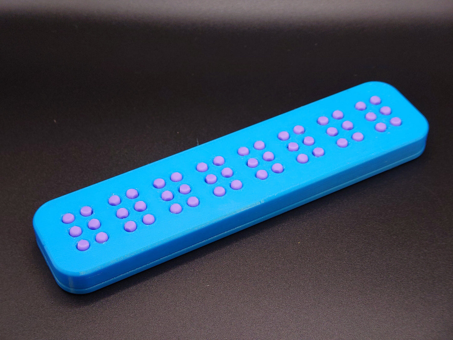 3D Printed Braille Training 8 Cell Learn Braille easily - Sensory Toy Blue Purple