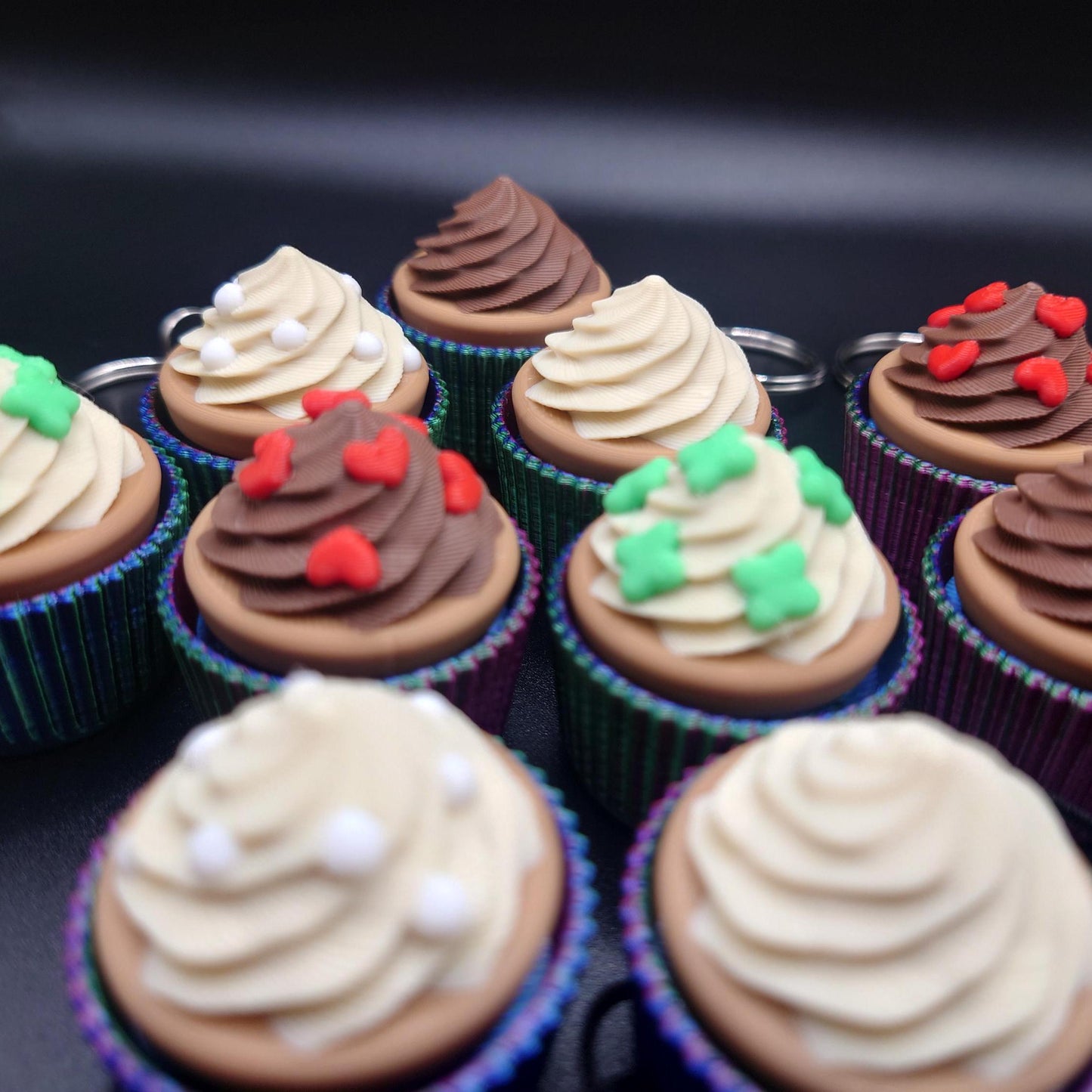Cupcake Clicker - 3D Printed Keyboard switch Fidget Keyring