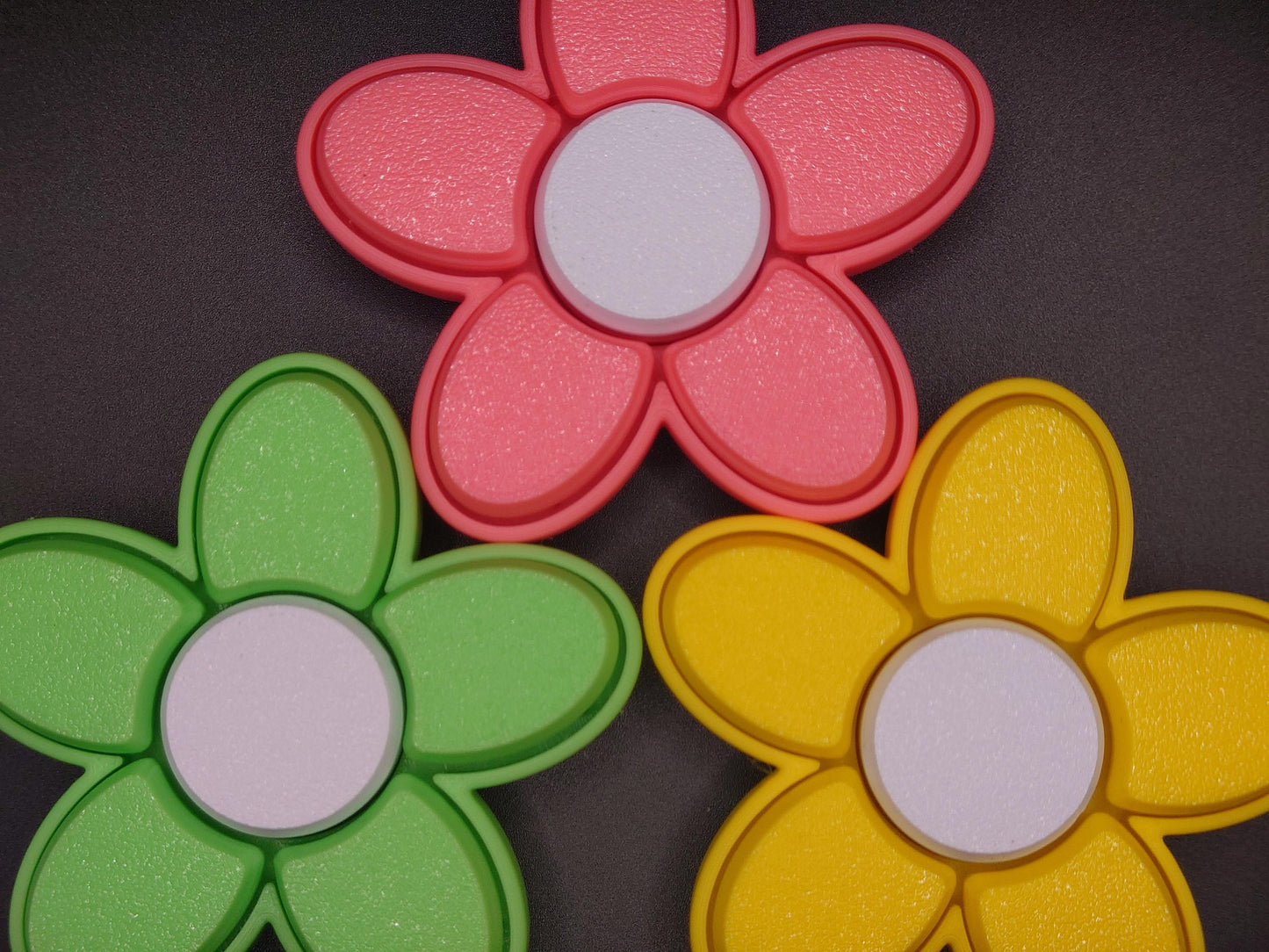 Spring Flower Fidget Spinner And Keyboard Sensory 5 Key Clicker