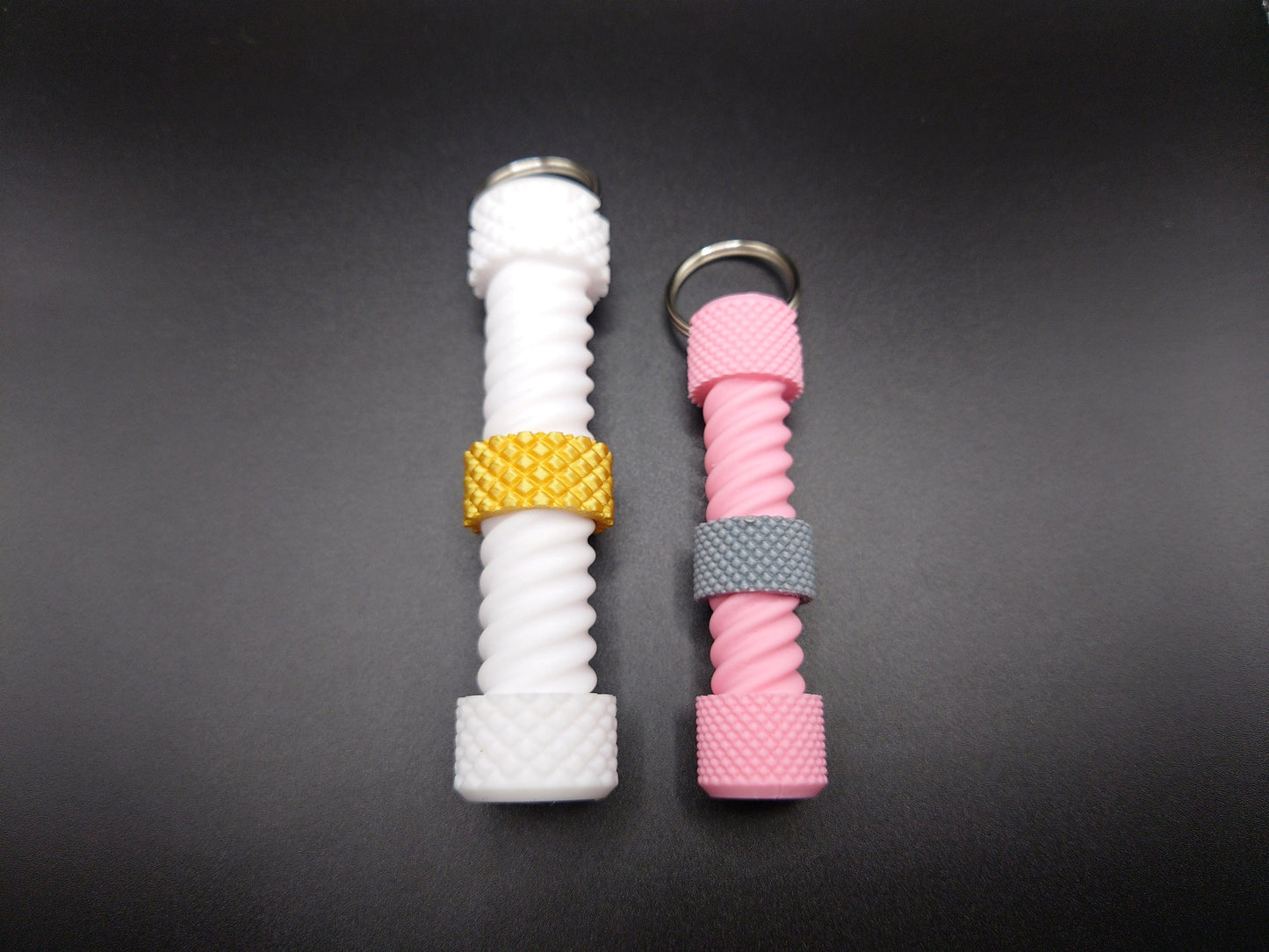 3D Printed Fidget Extended Thick Bolt Keyring