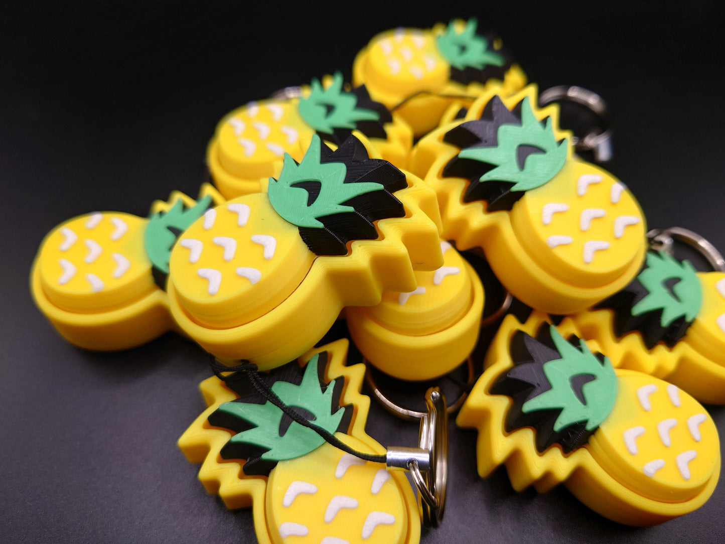 Pineapple Fidget EDC Anxiety Aid Keyring Clicker