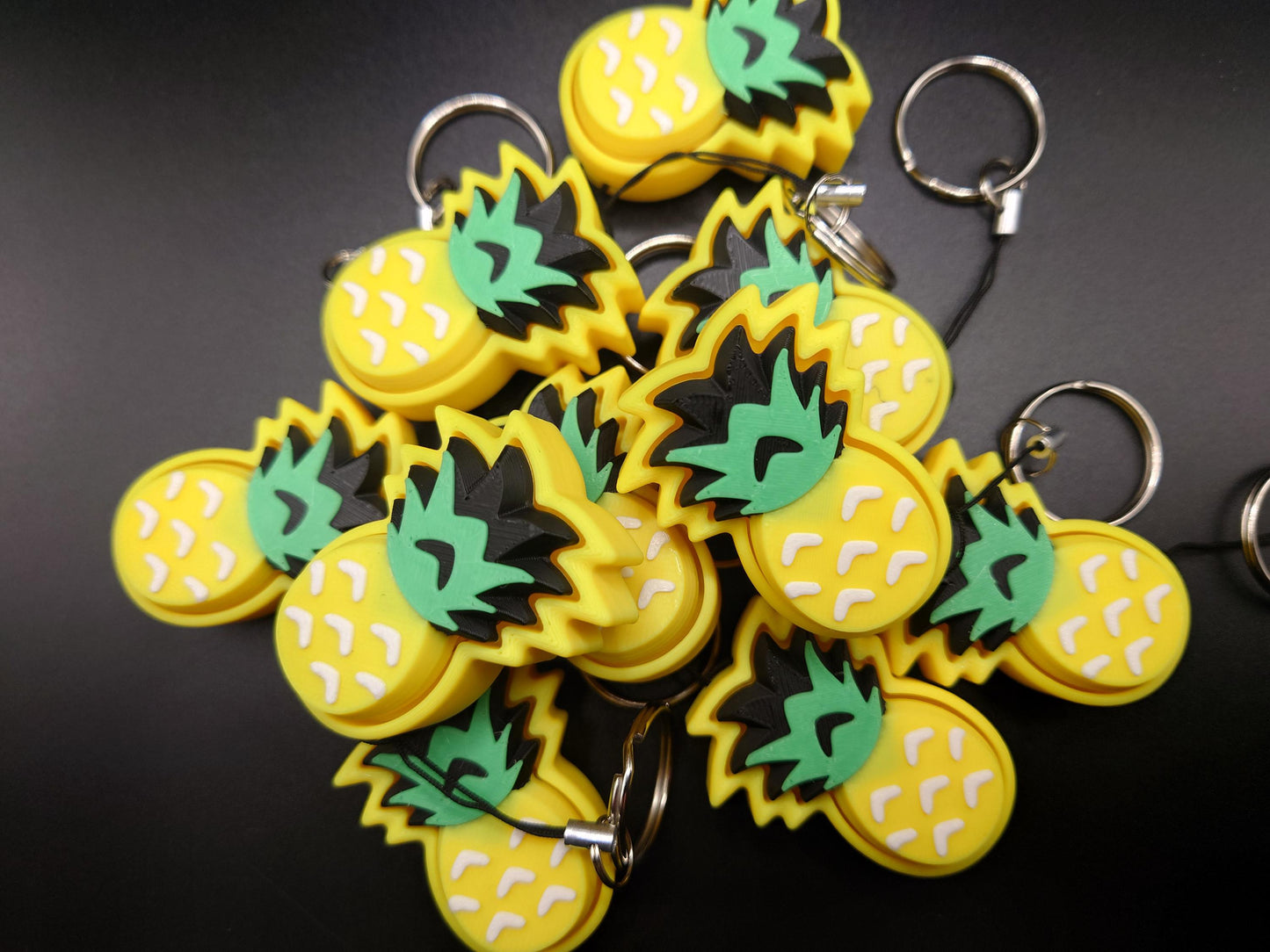 Pineapple Fidget EDC Anxiety Aid Keyring Clicker
