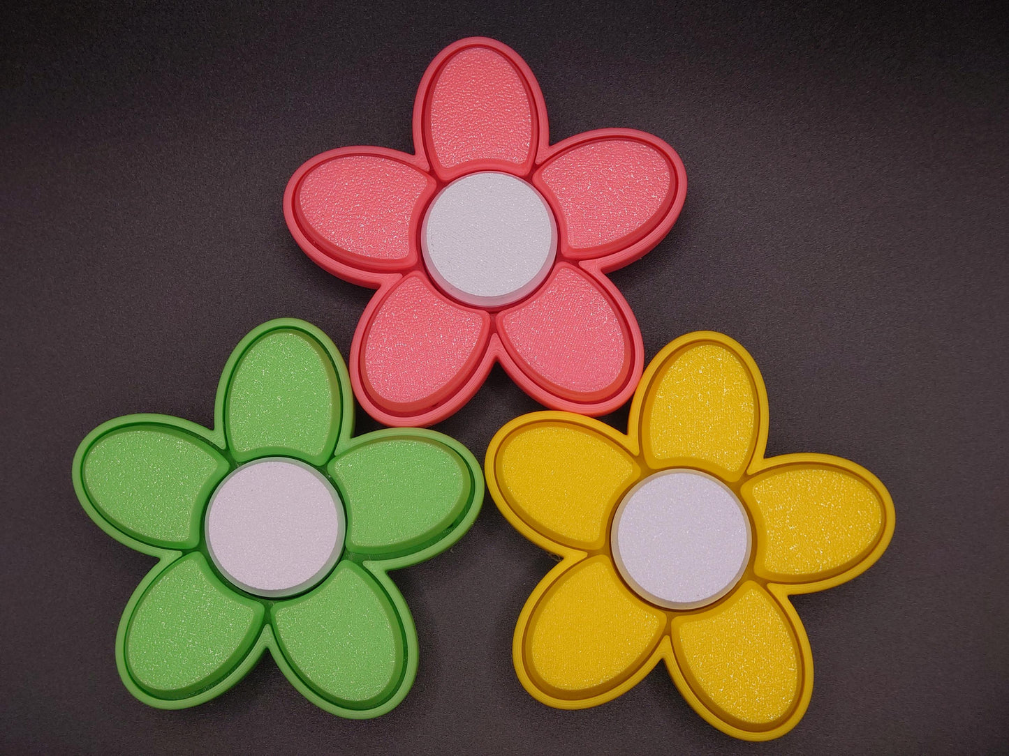 Spring Flower Fidget Spinner And Keyboard Sensory 5 Key Clicker
