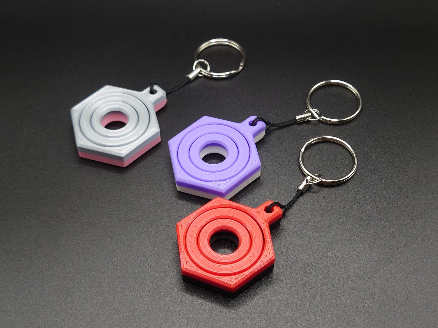 Hexagon Spinner Keychain - Fun Fidget Toy on the Go