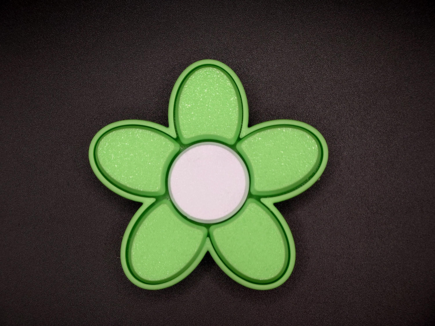 Spring Flower Fidget Spinner And Keyboard Sensory 5 Key Clicker Green