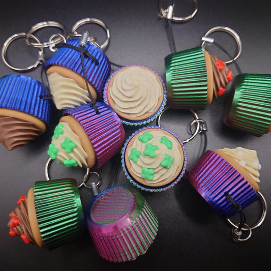 Cupcake Clicker - 3D Printed Keyboard switch Fidget Keyring