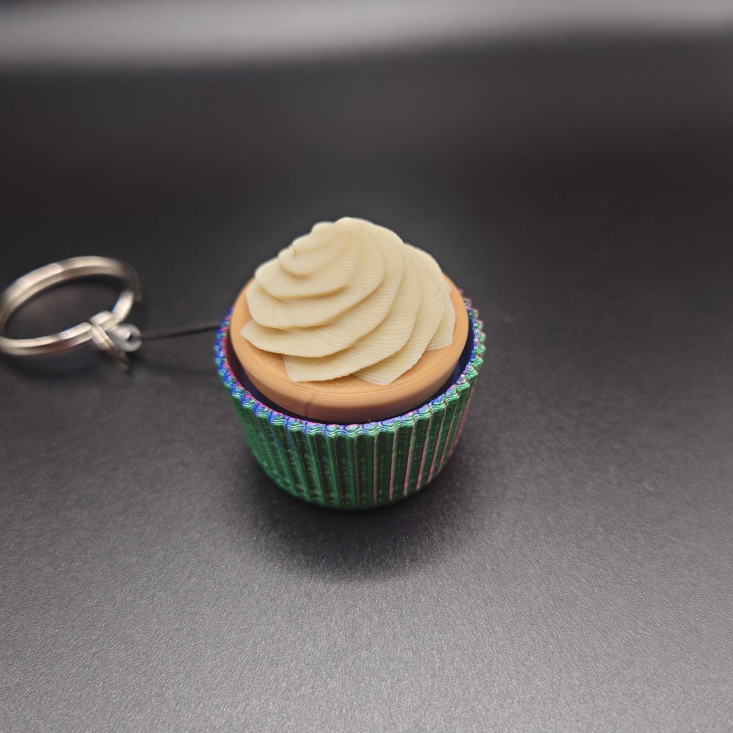Cupcake Clicker - 3D Printed Keyboard switch Fidget Keyring Vanilla