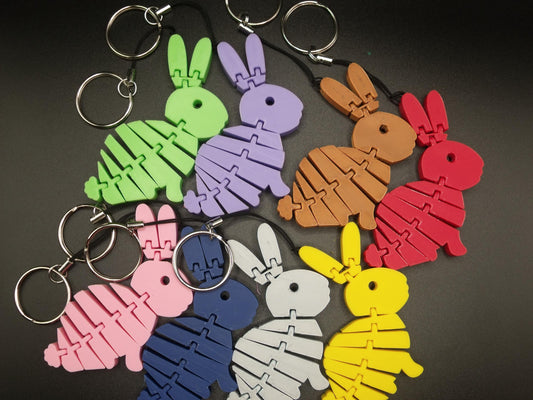 Flexible Rabbit Keyring