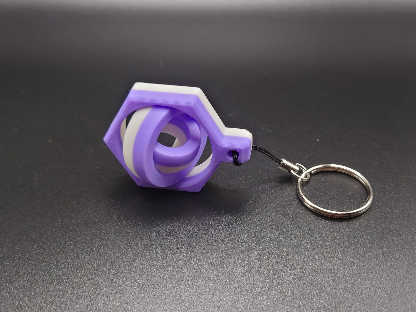 Hexagon Spinner Keychain - Fun Fidget Toy on the Go