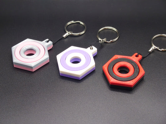 Hexagon Spinner Keychain - Fun Fidget Toy on the Go