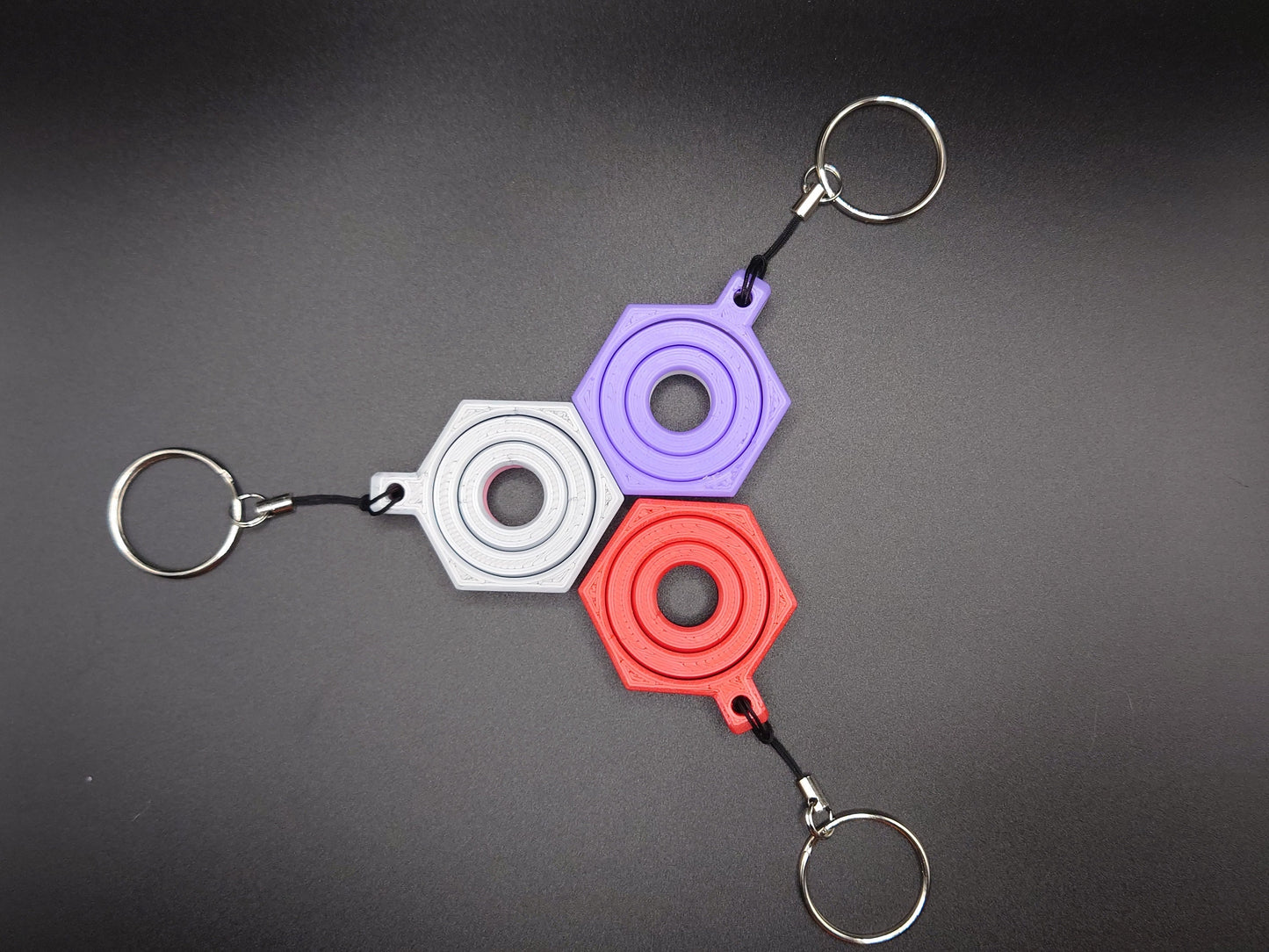 Hexagon Spinner Keychain - Fun Fidget Toy on the Go
