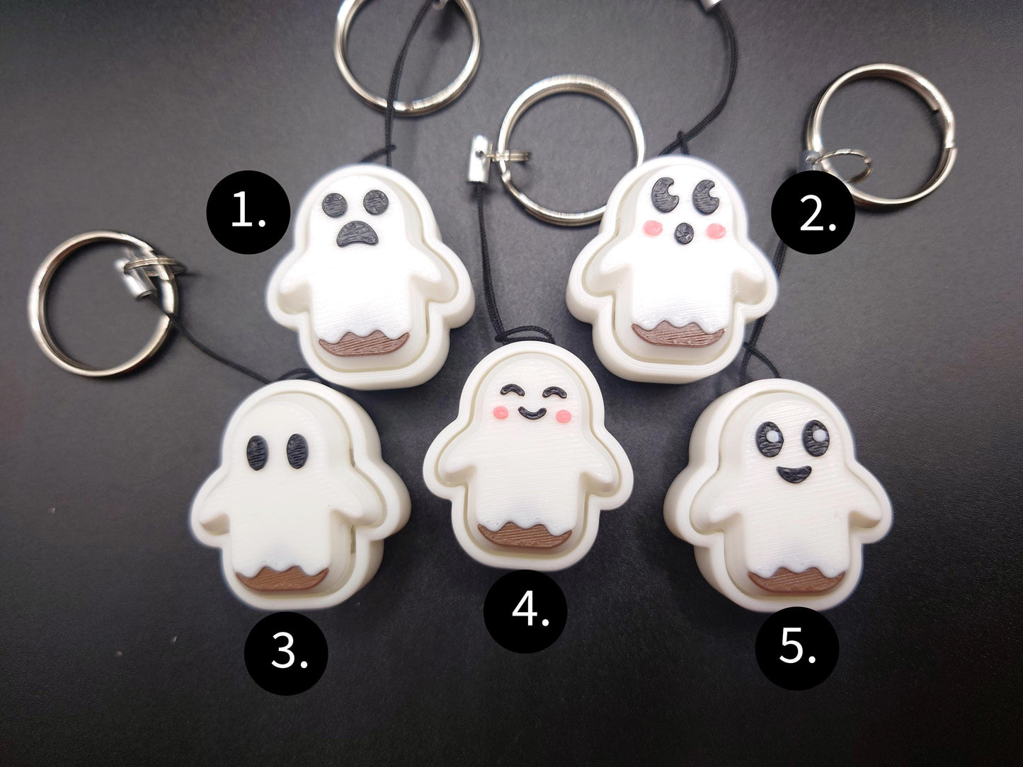 Clicky Ghost Popsicle fidget toy - 3D Printed Keyboard switch Fidget Keyring