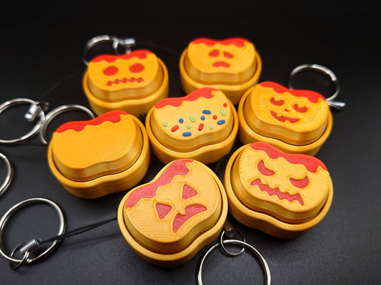 Clicky Toffee Apple Toy - 3D Printed Keyboard switch Fidget Keyring Candy Apple