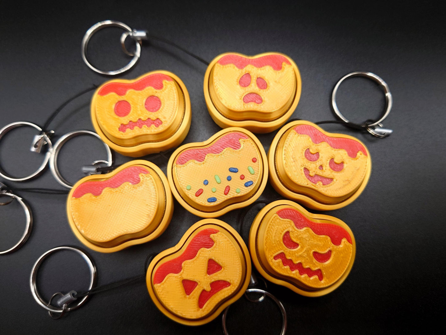 Clicky Toffee Apple Toy - 3D Printed Keyboard switch Fidget Keyring Candy Apple