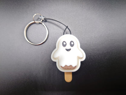Clicky Ghost Popsicle fidget toy - 3D Printed Keyboard switch Fidget Keyring With Stick 5.