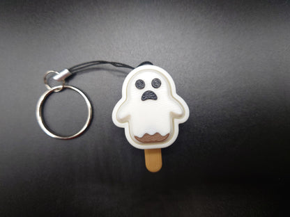 Clicky Ghost Popsicle fidget toy - 3D Printed Keyboard switch Fidget Keyring With Stick 1.