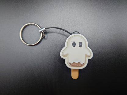 Clicky Ghost Popsicle fidget toy - 3D Printed Keyboard switch Fidget Keyring With Stick 3.