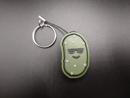 Clicky Pickle fidget toy - 3D Printed Keyboard switch Fidget Keyring Dark Green 4.