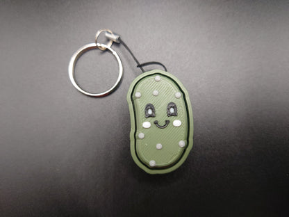 Clicky Pickle fidget toy - 3D Printed Keyboard switch Fidget Keyring Dark Green 6.