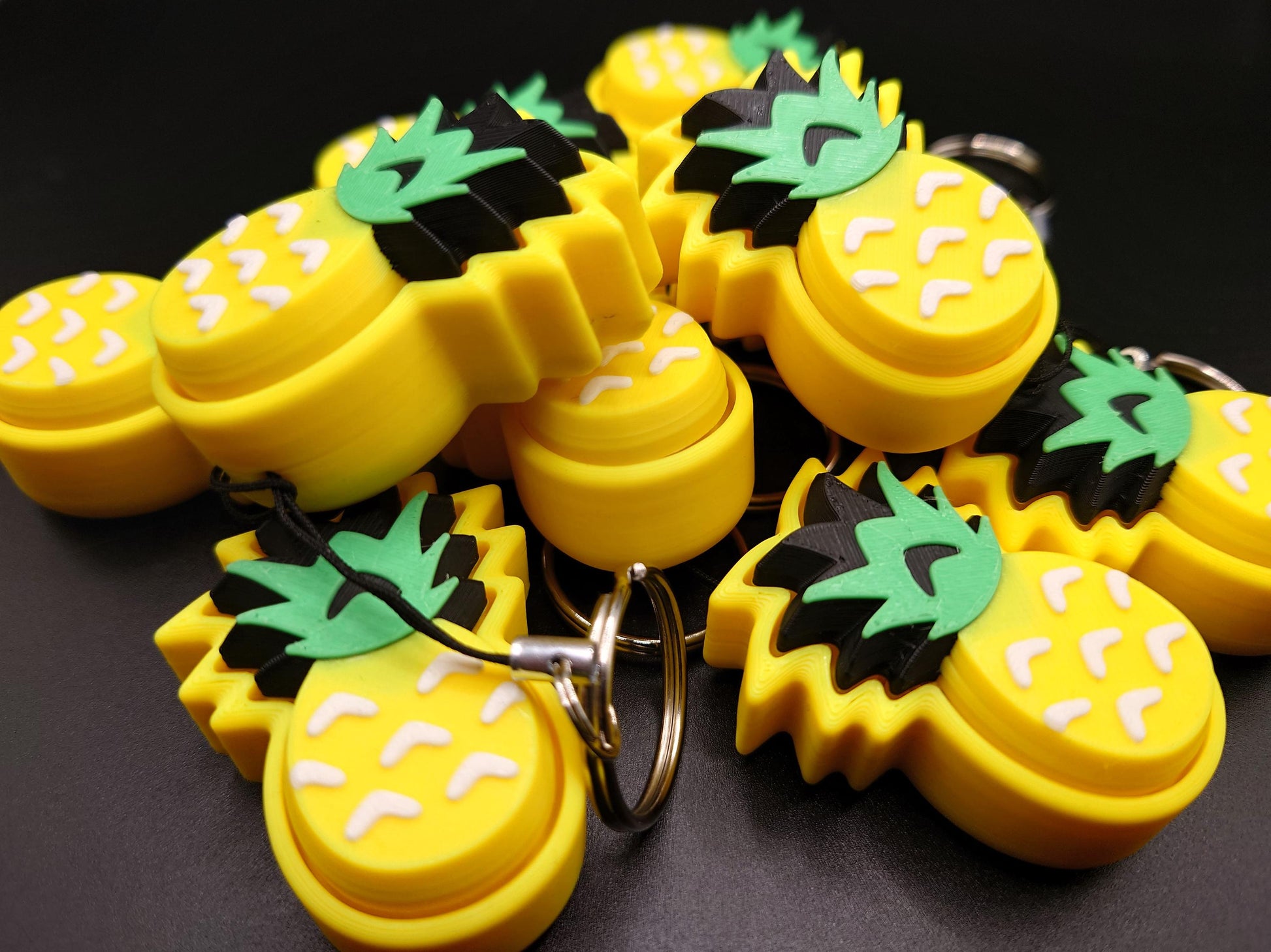 Pineapple Fidget EDC Anxiety Aid Keyring Clicker