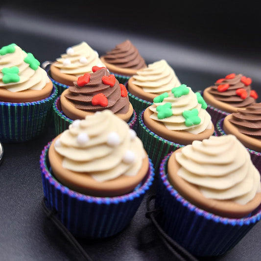 Cupcake Clicker - 3D Printed Keyboard switch Fidget Keyring