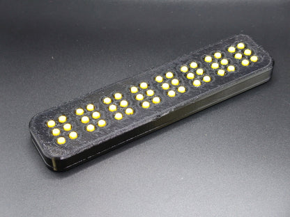 3D Printed Braille Training 8 Cell Learn Braille easily - Sensory Toy Black Yellow