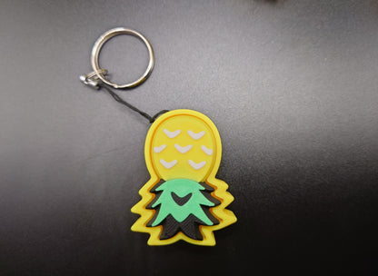 Pineapple Fidget EDC Anxiety Aid Keyring Clicker Upside Down