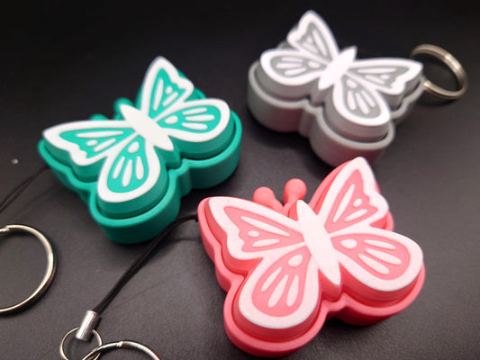 Butterfly Fidget EDC Anxiety Aid Clicky Flutterby Keyring Clicker