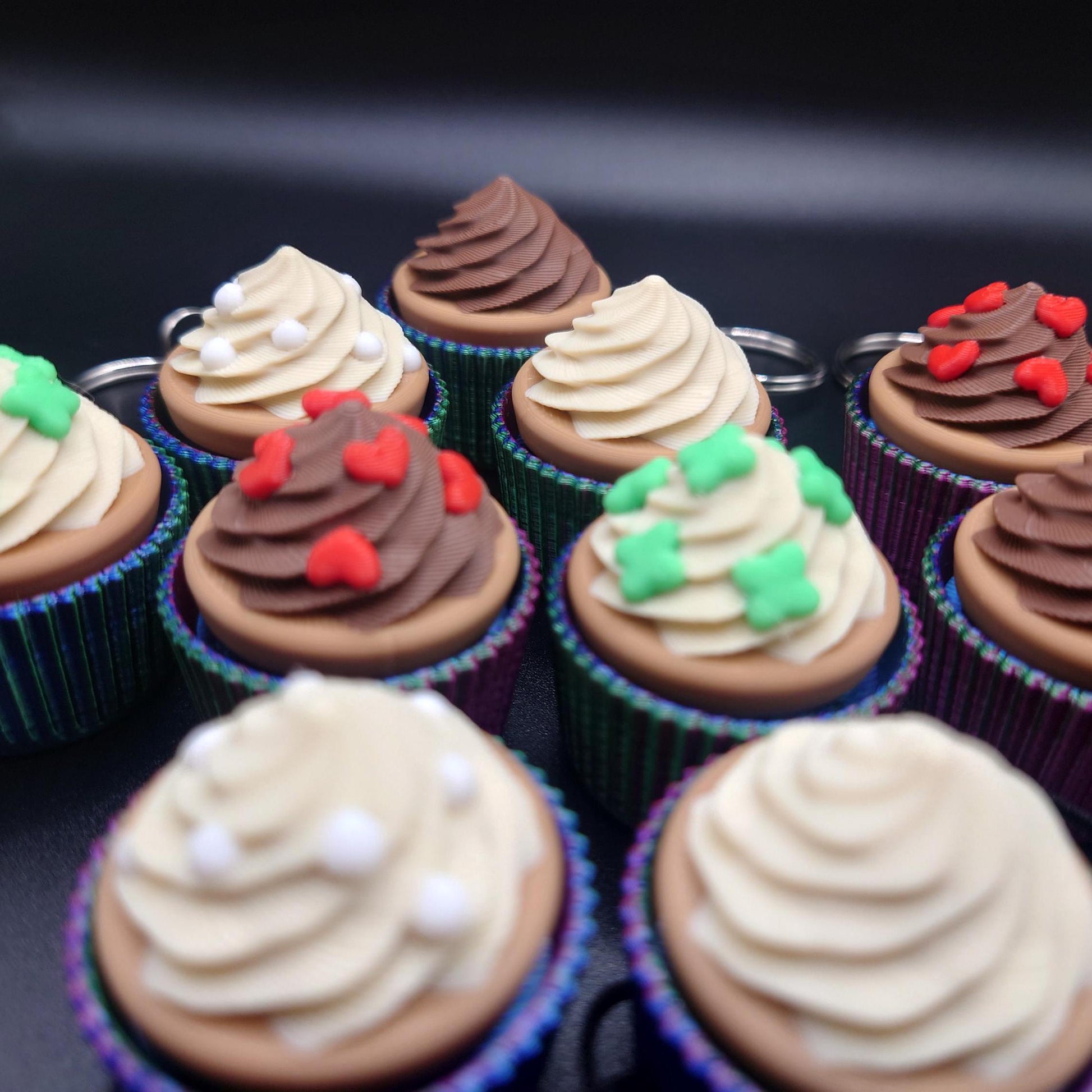 Cupcake Clicker - 3D Printed Keyboard switch Fidget Keyring
