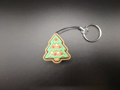 Clicky Christmas Tree Cookie - 3D Printed Keyboard switch Fidget Keyring