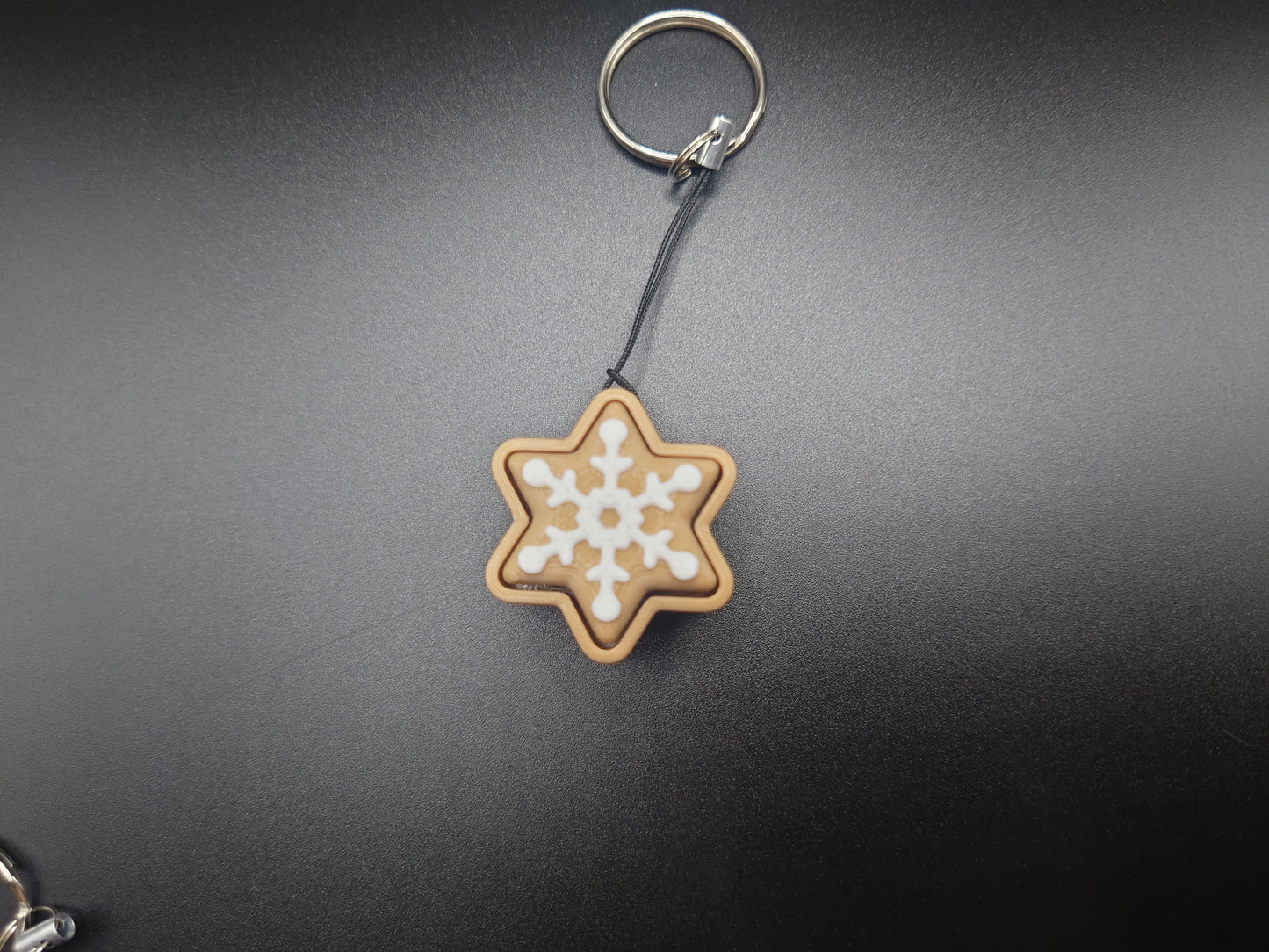 Clicky Snowflake Cookie - 3D Printed Keyboard switch Fidget Keyring