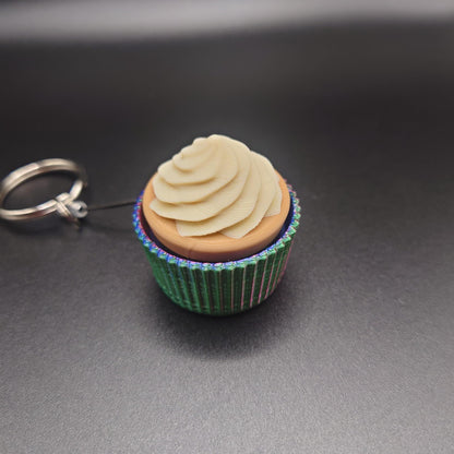 Cupcake Clicker - 3D Printed Keyboard switch Fidget Keyring Vanilla