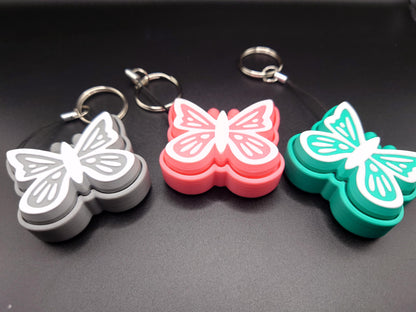 Butterfly Fidget EDC Anxiety Aid Clicky Flutterby Keyring Clicker
