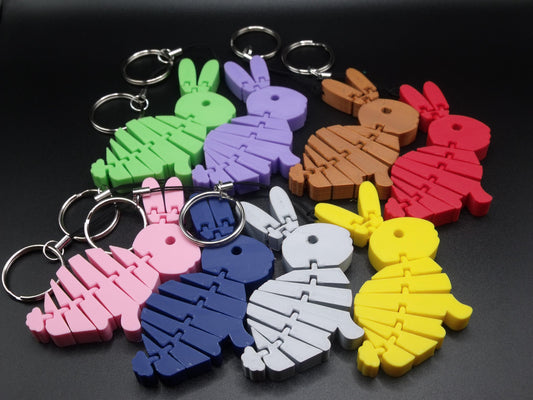 Flexible Rabbit Keyring