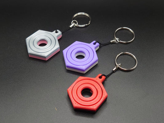 Hexagon Spinner Keychain - Fun Fidget Toy on the Go